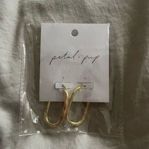 NWT PETAL & PUP Gold Hoop Earrings
